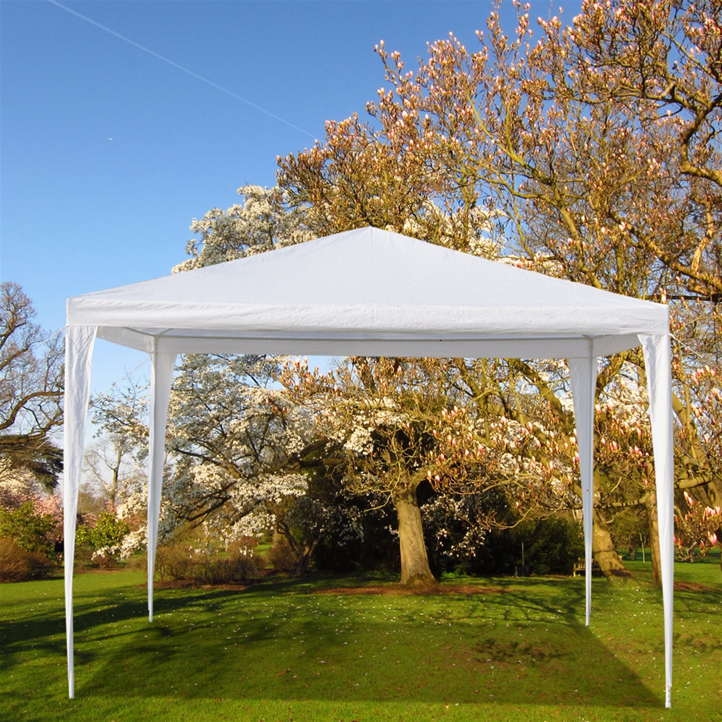 3 x 3m Waterproof Tent with Spiral Tubes White