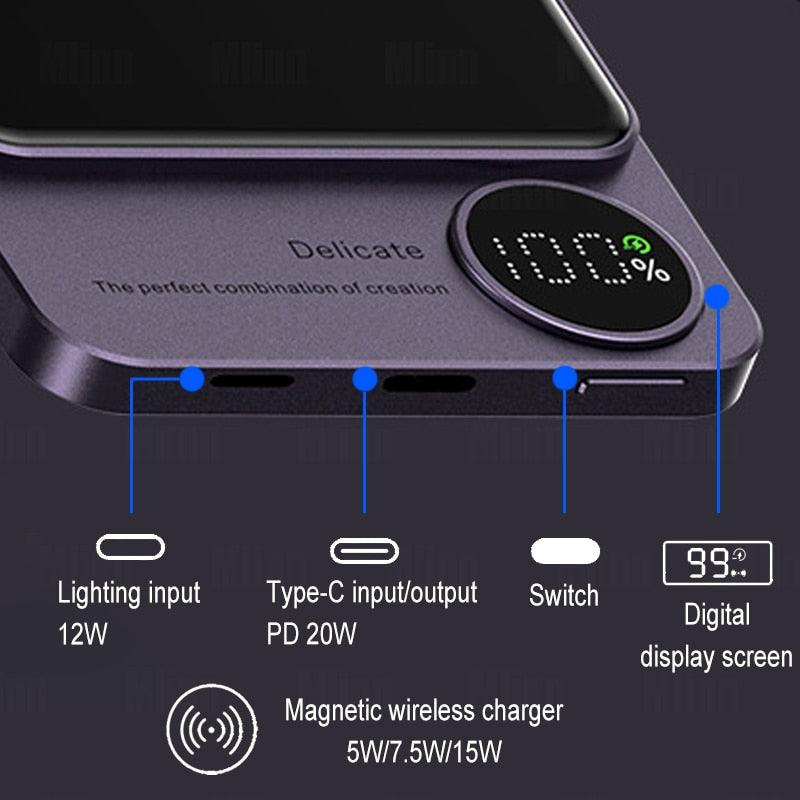 Macsafe Powerbank 10000mAh Magnetic Wireless Charger For iphone 12 13 14