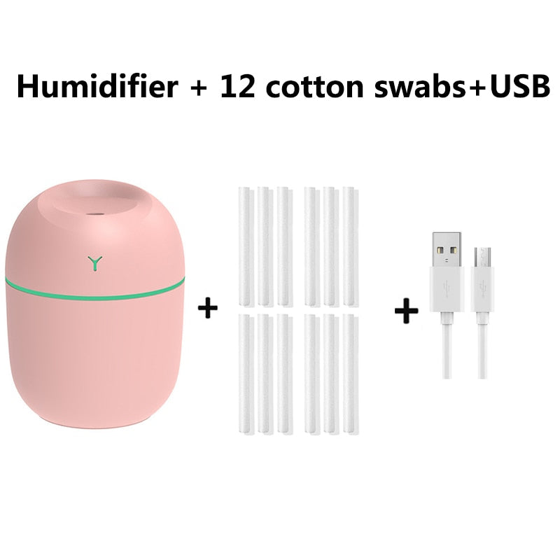 Mini Portable Air Humidifier USB Diffuser Aroma Essential Oil LED 220ml