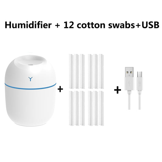 Mini Portable Air Humidifier USB Diffuser Aroma Essential Oil LED 220ml