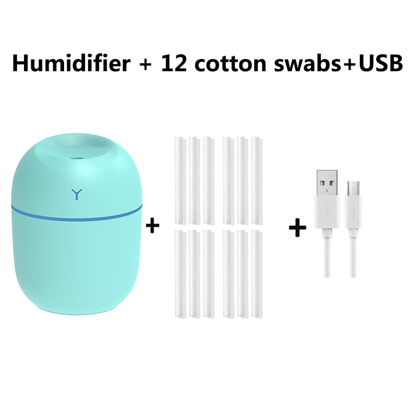 Mini Portable Air Humidifier USB Diffuser Aroma Essential Oil LED 220ml