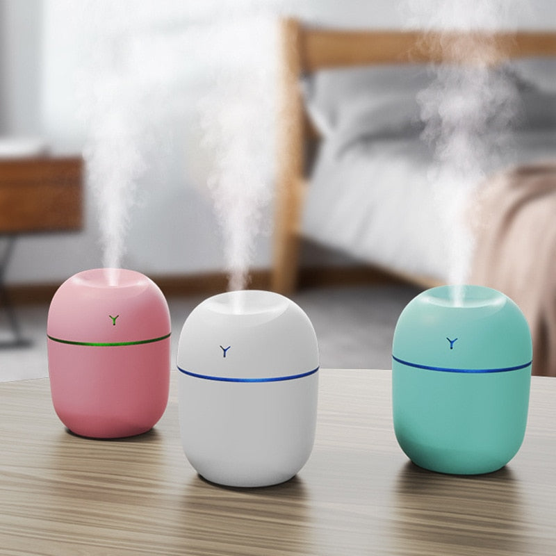 Mini Portable Air Humidifier USB Diffuser Aroma Essential Oil LED 220ml