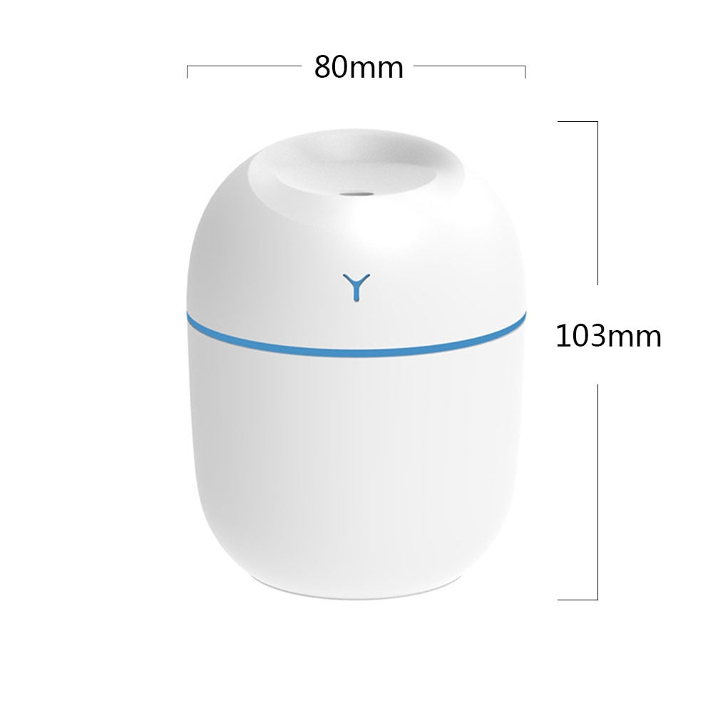 Mini Portable Air Humidifier USB Diffuser Aroma Essential Oil LED 220ml