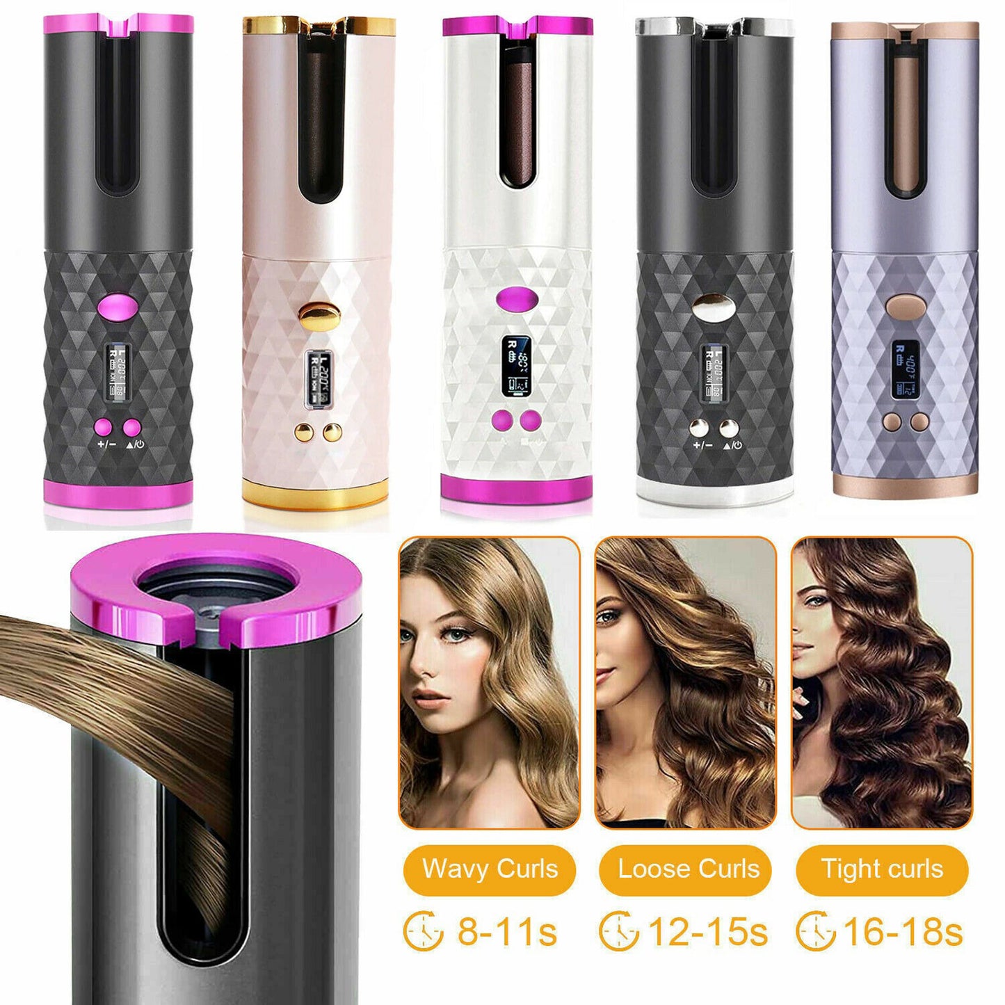 Auto-Rotating Cordless Hair Curler